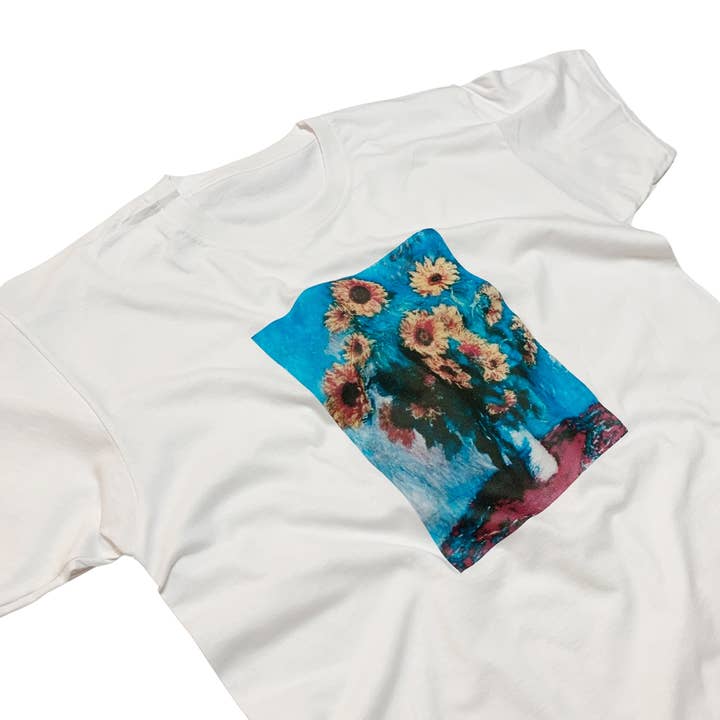 Claude Monet buket blomster Vintage kunst T-shirt for engroshandel hos ZZZEBRAAA LIMITED