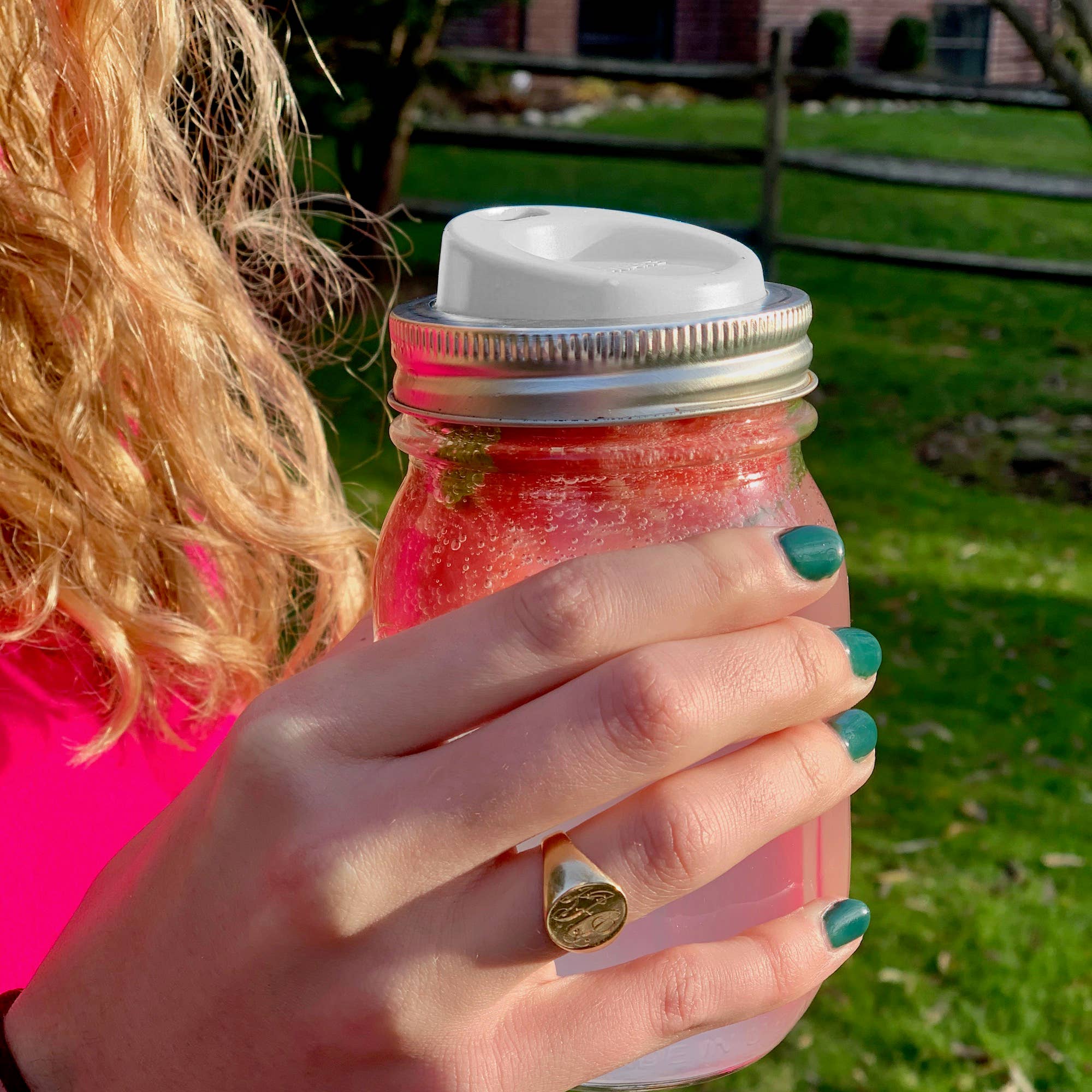 Fox Run Brands - Wholesale Drink Lids - Jarware Silicone Drink Lid, Regular Mouth Mason Jar, White5