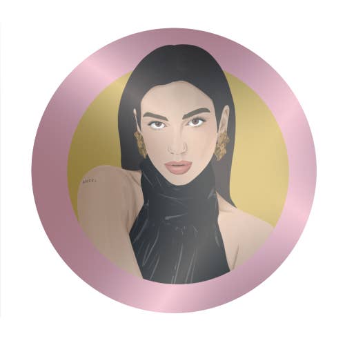 ART WOW - Wholesale Sticker - Circle Stickers 'Dua Lipa'