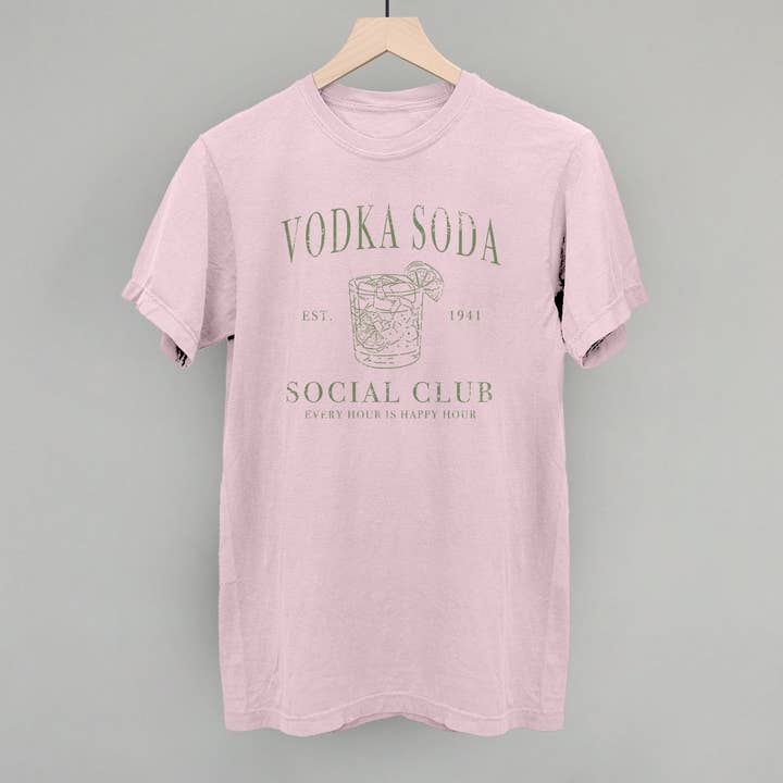 Ivy + Cloth - Wholesale Screen Printed T-Shirt - Women's - Vodka Soda Social Club