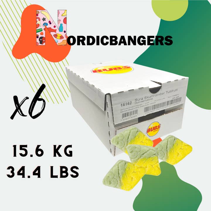 Nordicbangers - Swedish Candy - Wholesale Gummy - Bubs Swedish Candy Sour Foam Rhomb 2.6kg Box