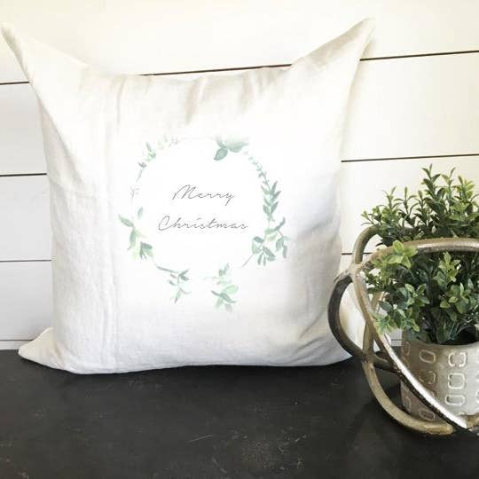 Capa de travesseiro de grinalda de Natal feliz por atacado de Design District Co