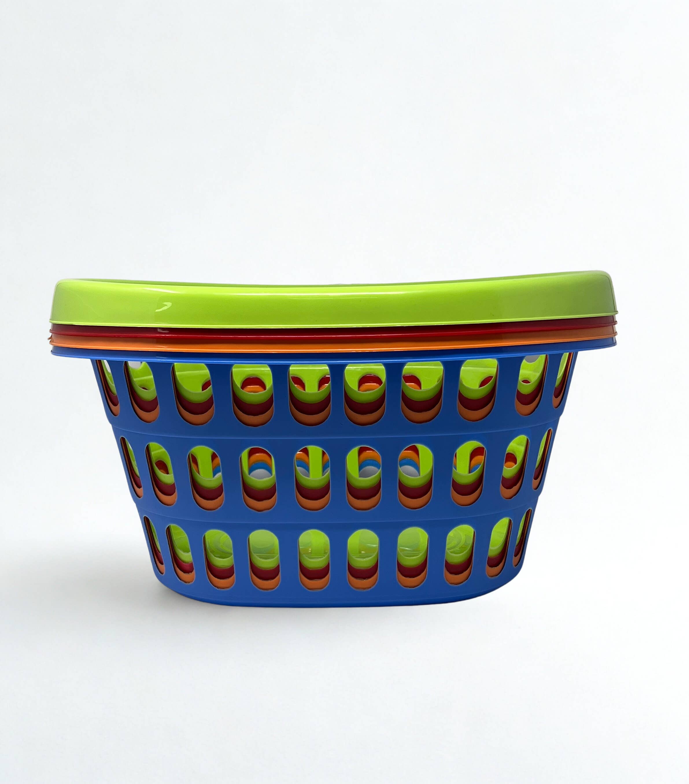 USA HomeMax - Wholesale Laundry Basket - 18" Laundry Basket Oval Assorted Colors