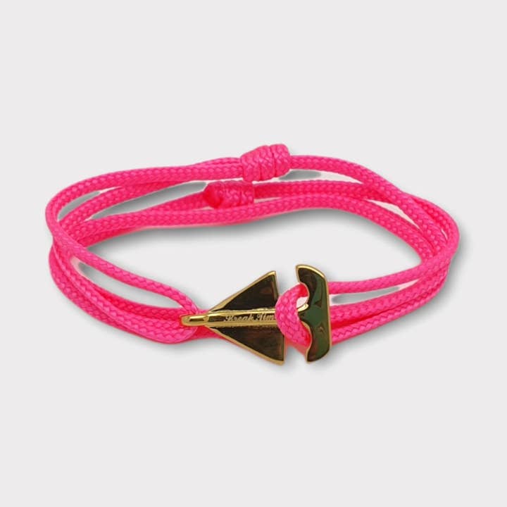 Bracelet bateau SAILOR rose fluo mini (2cm) (SMN002) pour la vente par Break Time