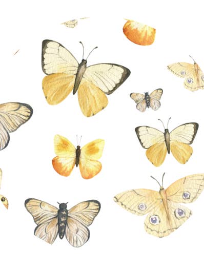 Butterflies (yellow) | Closing stickers 10pcs. for wholesale by Fripperies