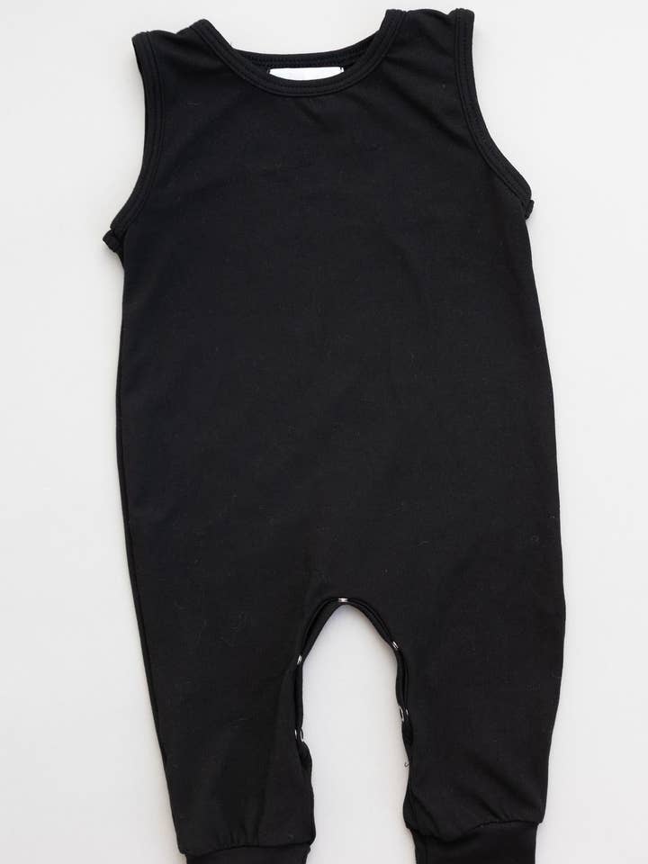 Black Tank One-Piece Jogger for wholesale by Mila & Rose