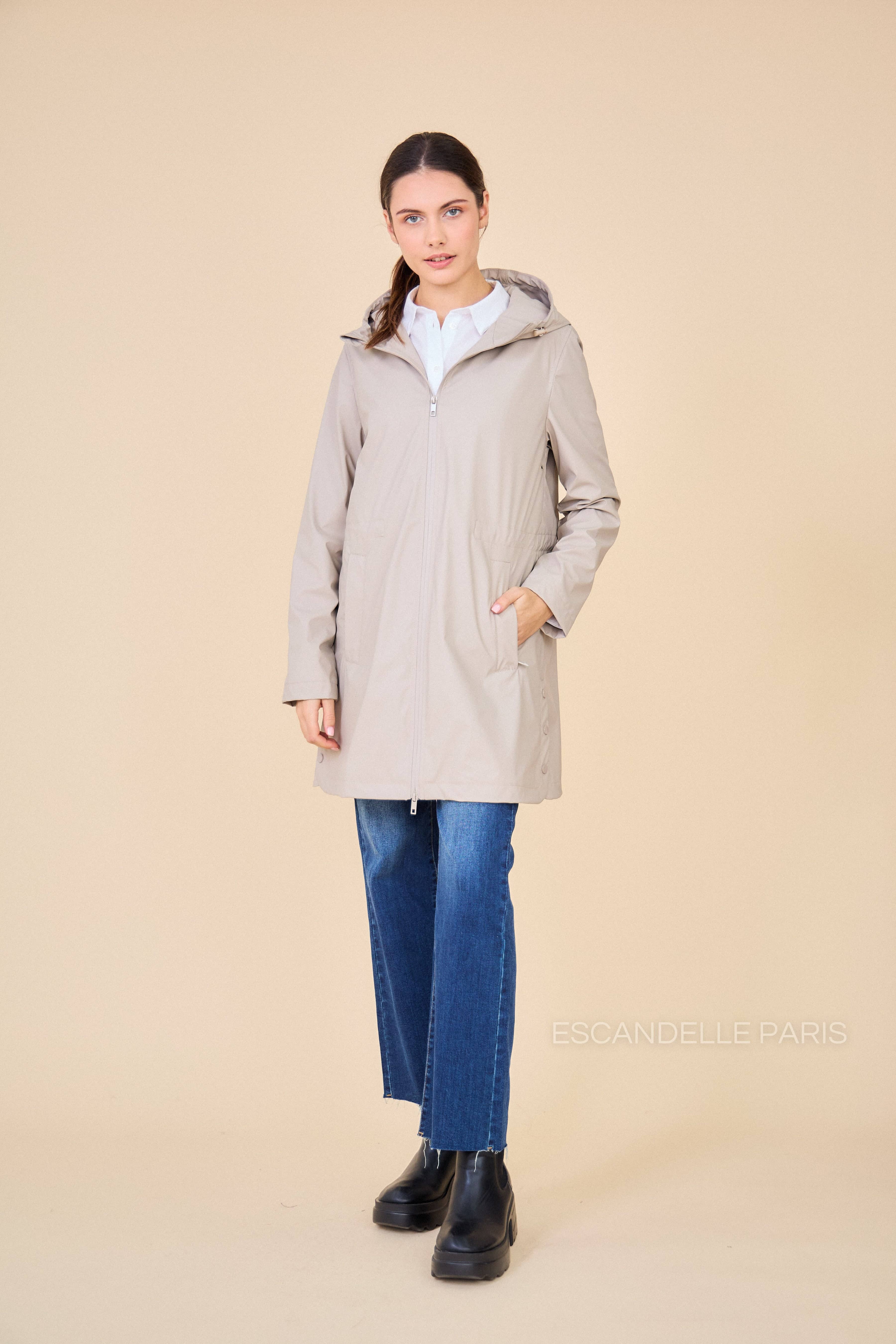 Escandelle Paris - Wholesale Parka - Women's - Mid-length parka with elastic4