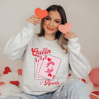 Queen Of Hearts DTF Heat Transfer for wholesale by Trendy Transfers