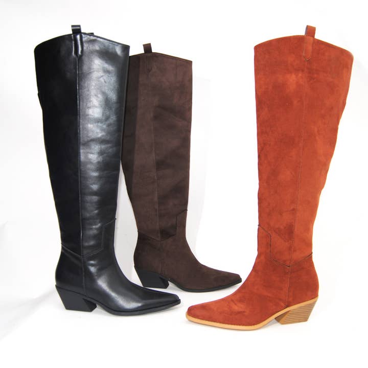 „Real Deal“ Kniehohe Westernstiefel – Herbst/Winter Kollektion für den Großhandel von Azarayah
