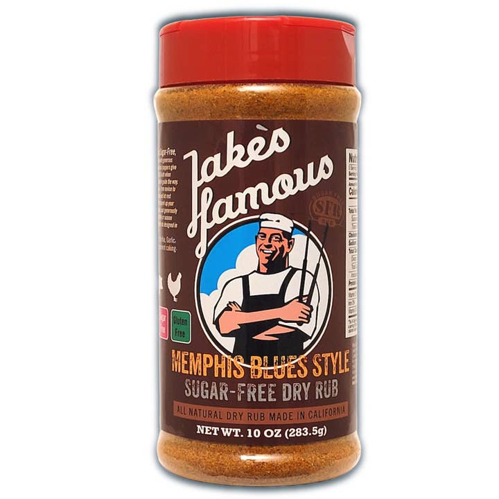 Jake’s Famous Memphis Rub, 10 Oz Sugar Free, Gluten Free for wholesale by Jake's Famous Foods, LLC
