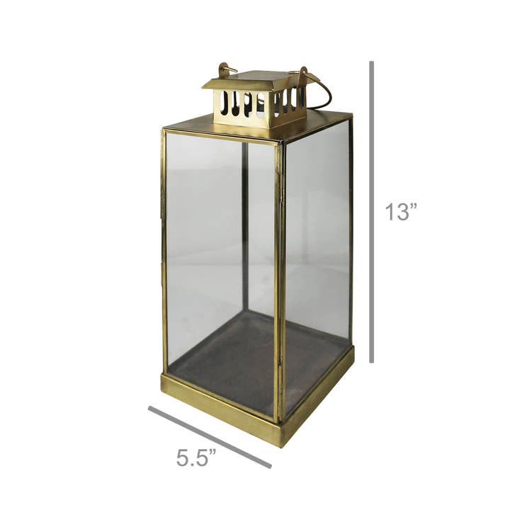 Klar, Messing Leon Lantern, Messing - Sm for engroshandel på Faire
