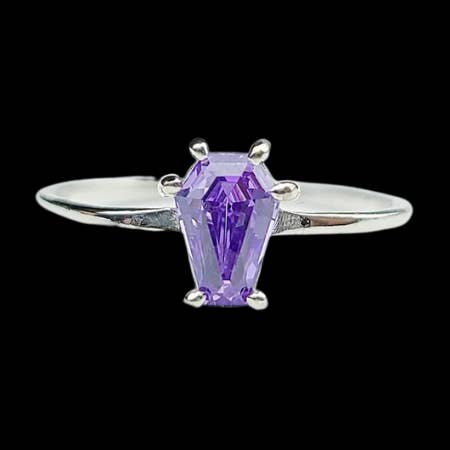 Purple Coffin Ring for wholesale by Inchoo bijoux inc