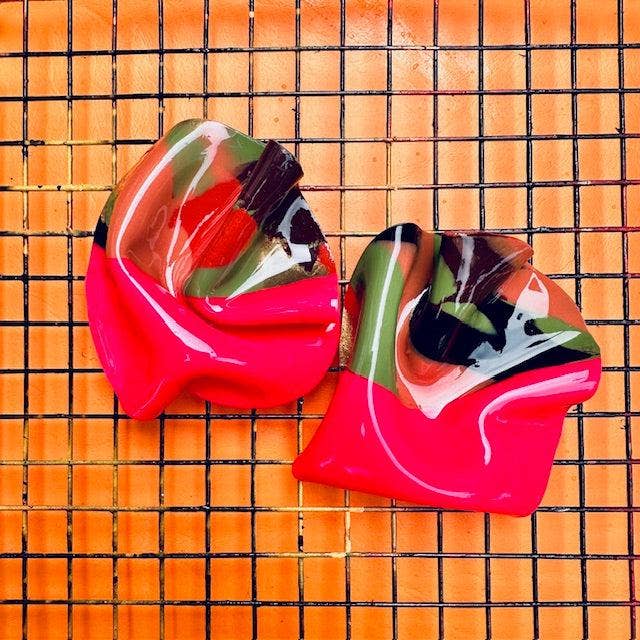 AND-MADE by Hand - Vente Boucles d'oreilles pendantes - LEXI Clou Classique - Toutes les Couleurs5