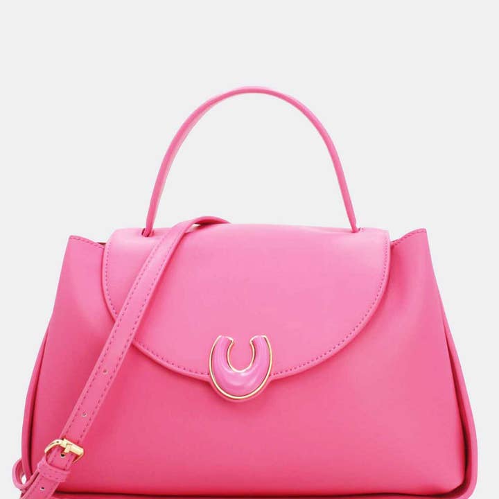 Tom&Eva (F.D.M diffusion) - Vente Sac à main avec poignée sur le dessus – femme - Sac à Main Fermoir Boucle de Fer à Cheval-69134