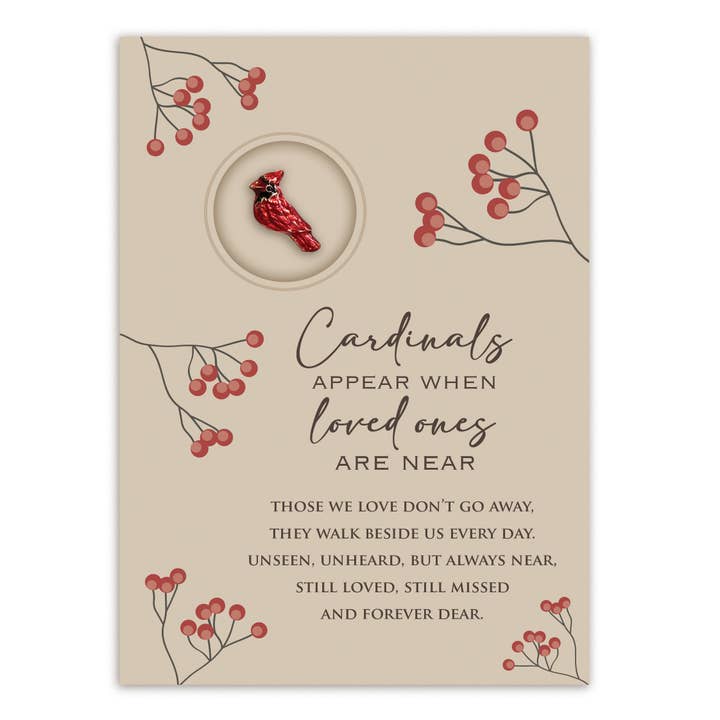 Abbey + CA Gift - Wholesale Sympathy Card - Cardinal Charm Sympathy Card