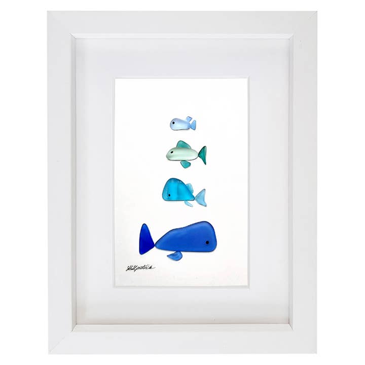 UrchinArtworks – wholesale Konsttryck – Shoal of Fish Havsglastavla Väggkonstdekor5