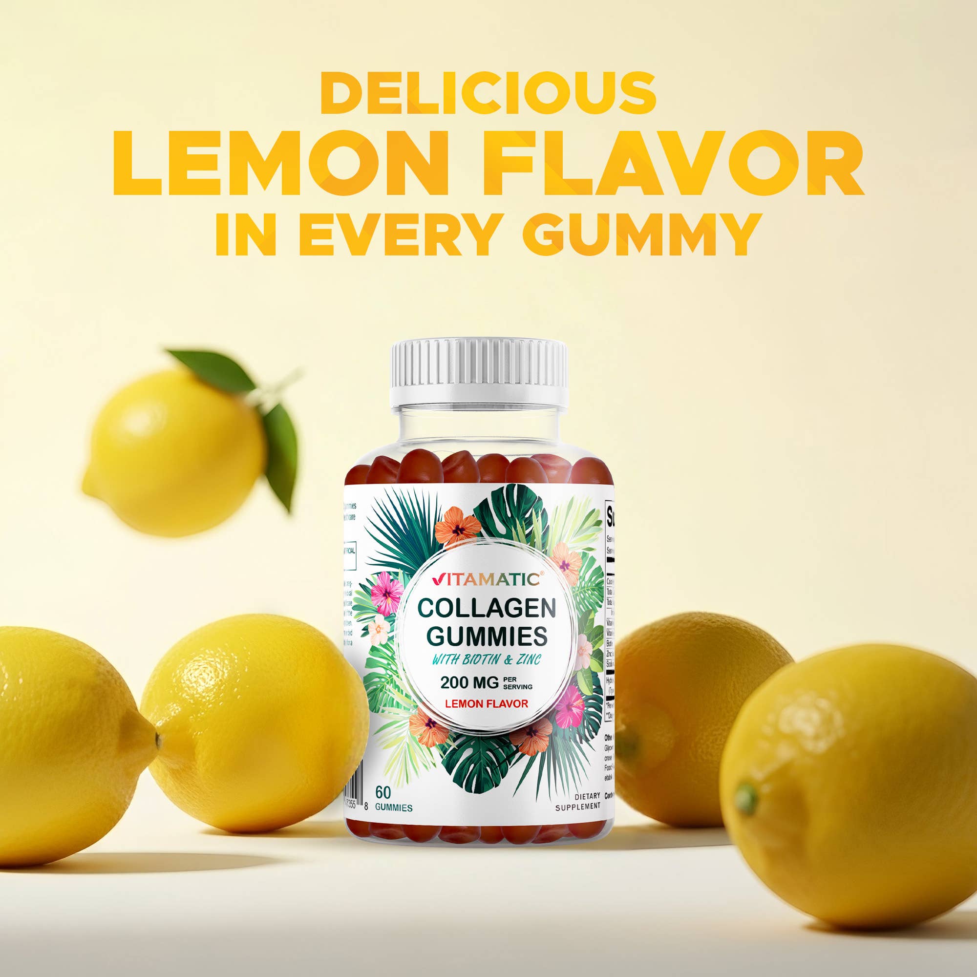 Vitamatic - Wholesale Oral Supplement/Vitamin - Vitamatic Hydrolyzed Collagen Gummies with  Zinc and Biotin5