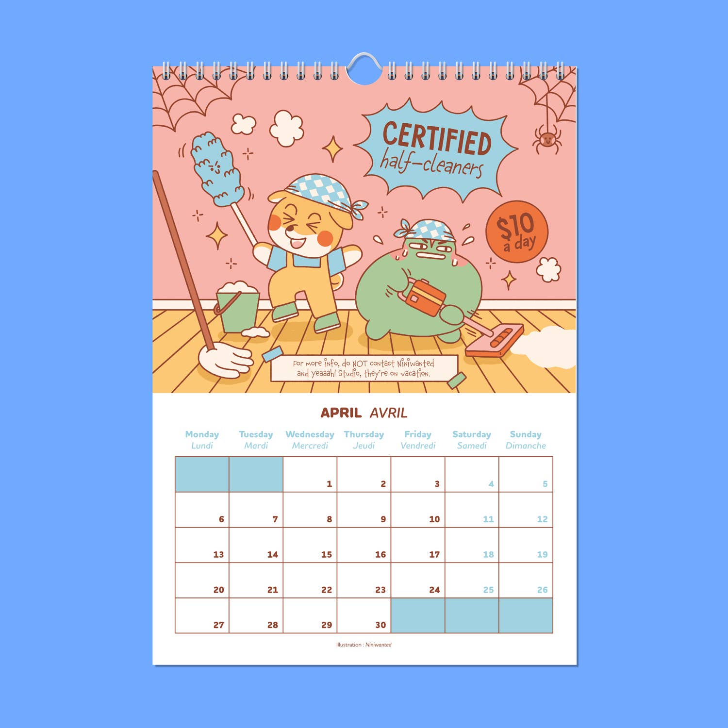 Yeaaah! Studio - Wholesale Calendar - 2026 calendar illustrated by Yeaaah! Studio & Niniwanted4