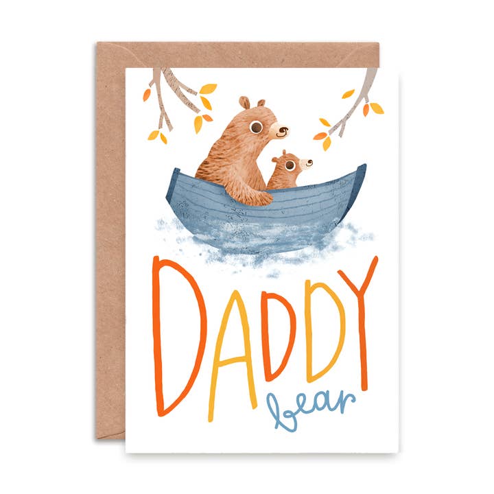 Emily Nash Illustration Greeting Cards - Wholesale Vaderdagkaartje - Papa Beer Vaderdagkaart | Schattige Kaart voor Papa