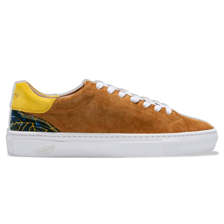 Eco-responsible sneaker in Camel suede - Iroko - Wibes ethics for wholesale by Wibes