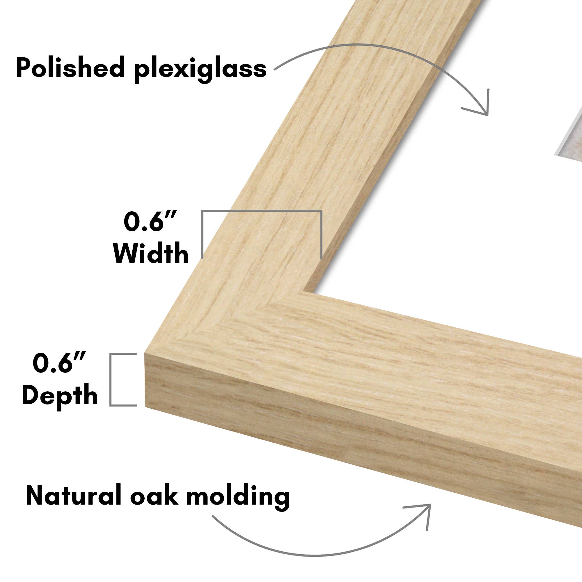 Americanflat - Wholesale Picture Frame - Americanflat 5 Pack Picture Frames With Mat Plexiglass Cover74