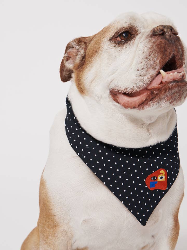 Bandana et chouchou à pois pour la vente par Muso & Co