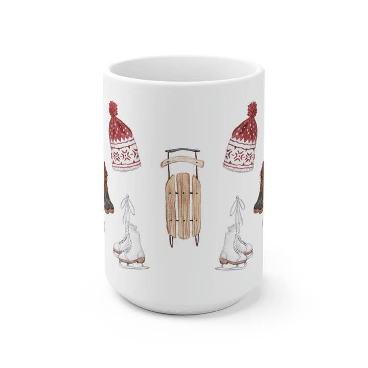 The Muddy Dog - Wholesale Coffee Mug - Winter Fun Ceramic Mug1