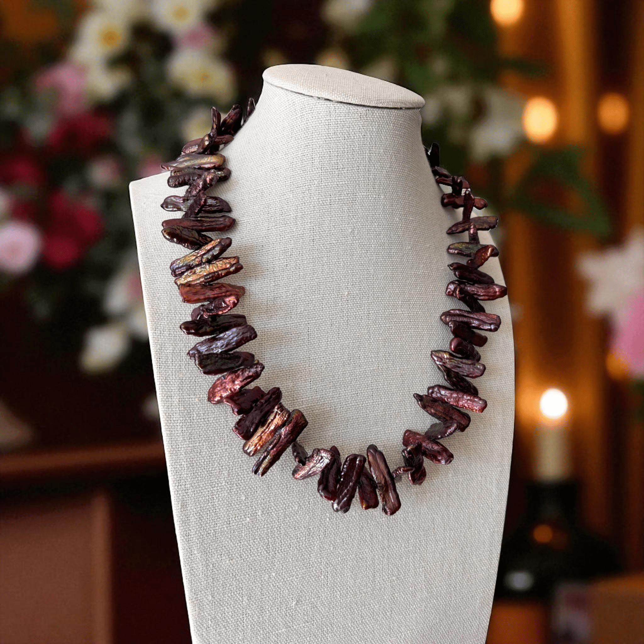 OE! – wholesale Beaded/pearl necklace – VIORYA - Necklace in Purple Baroque Pearls – Elegant Handmade Jewelry1