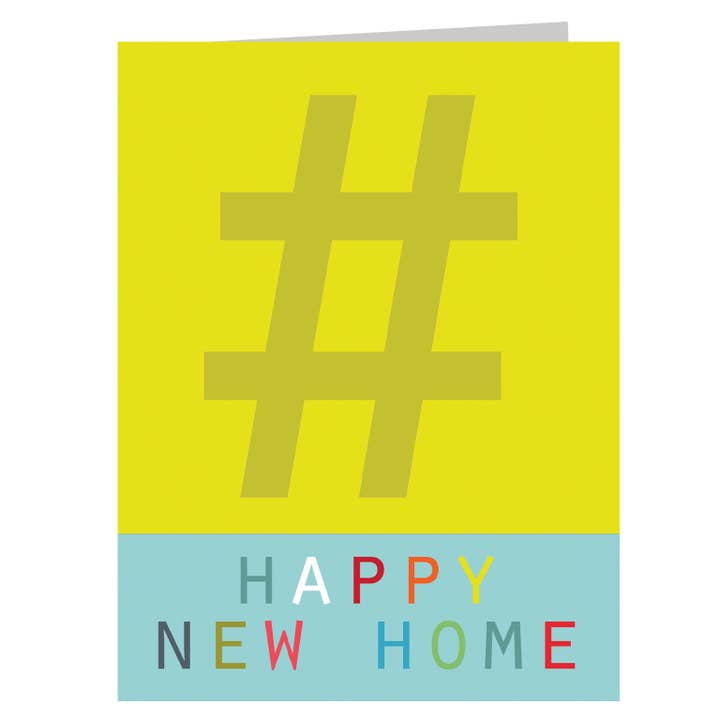 STW15 Mini-Hashtag Happy New Home Karte für den Großhandel von Kali Stileman Publishing