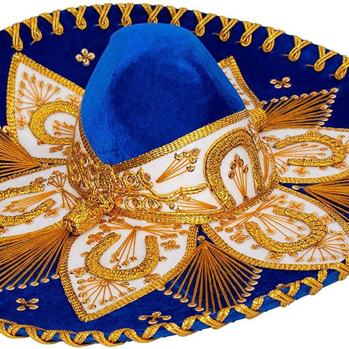 FESTMEX - Vendita all'ingrosso Costume di carnevale - Unisex - Autentico cappello messicano sombrero Mariachi Charro, cappello messicano premium per feste in maschera, 5 de Mayo, 16 de Septiembre