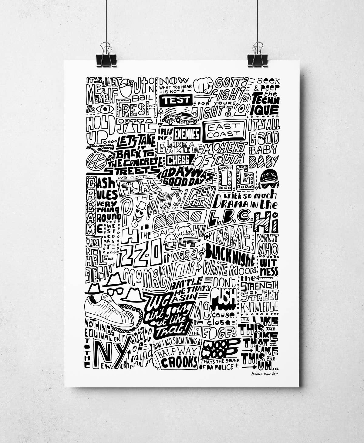 Sketchbook Design - Vendita all'ingrosso Stampa artistica - La storia della stampa musicale rap hip hop0