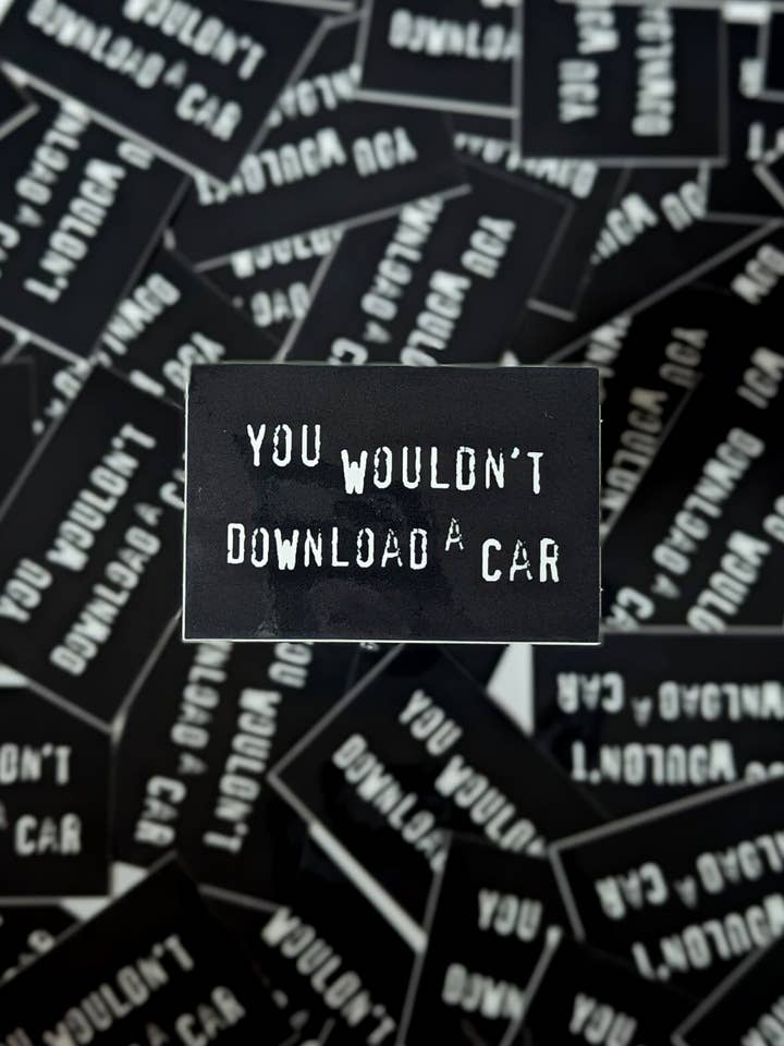 Não Descarregarias um Carro autocolante nostálgico em vinil por atacado de All That Raaz