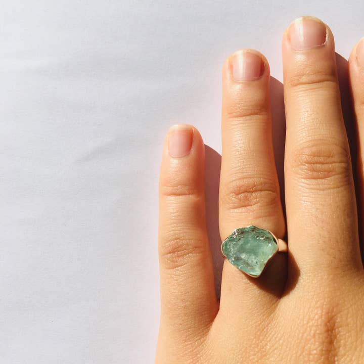 KARMA YOGA SHOP - Vente Bague de cocktail/de cérémonie - Bague "Vague de Paix"2