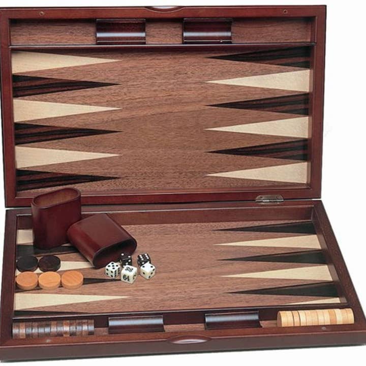 Wood Expressions - Wholesale Board Game - Wood Inlay Backgammon Set in Beachwood