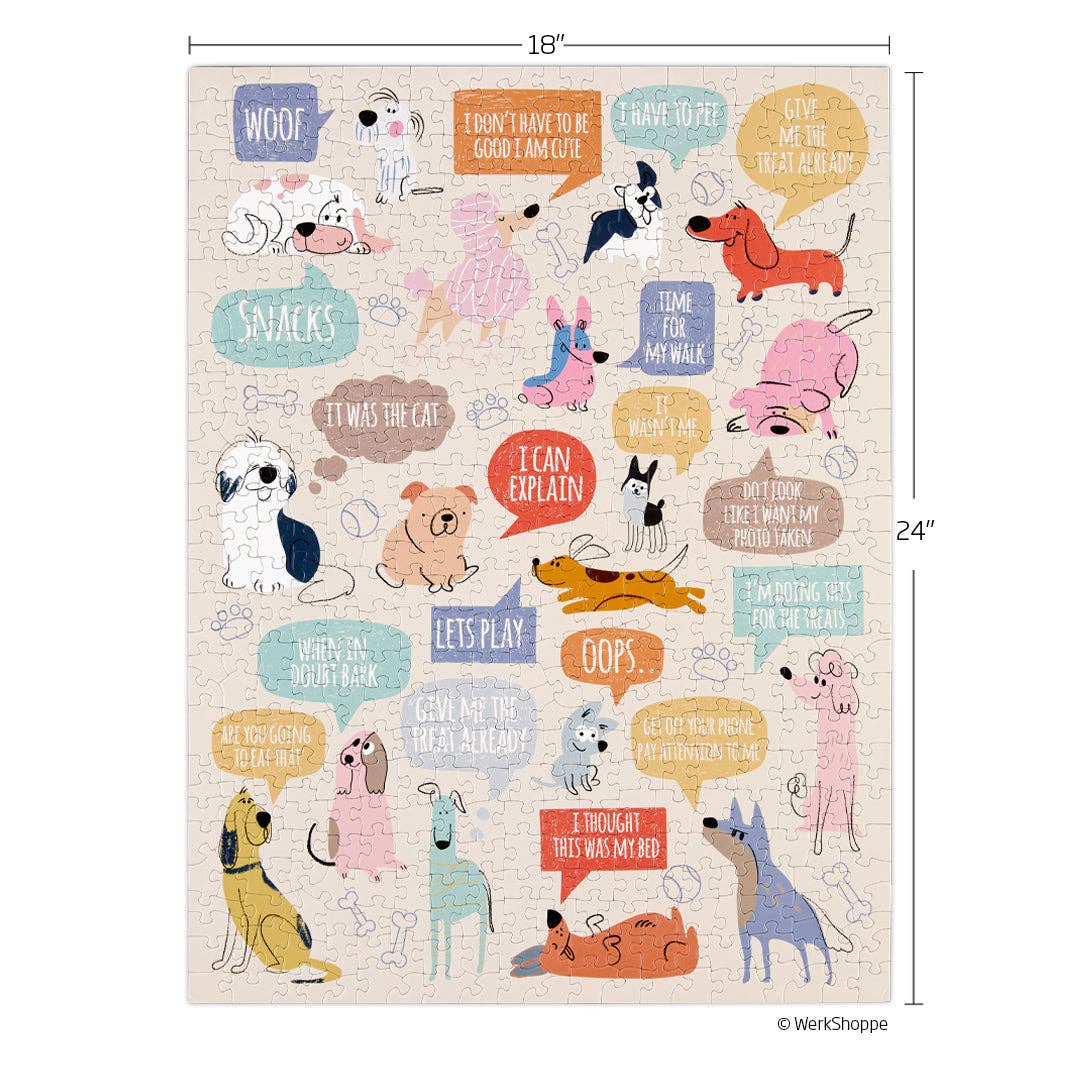 WerkShoppe - Wholesale Puzzle - Adult - If Dogs Could Talk 500 Piece Puzzle4