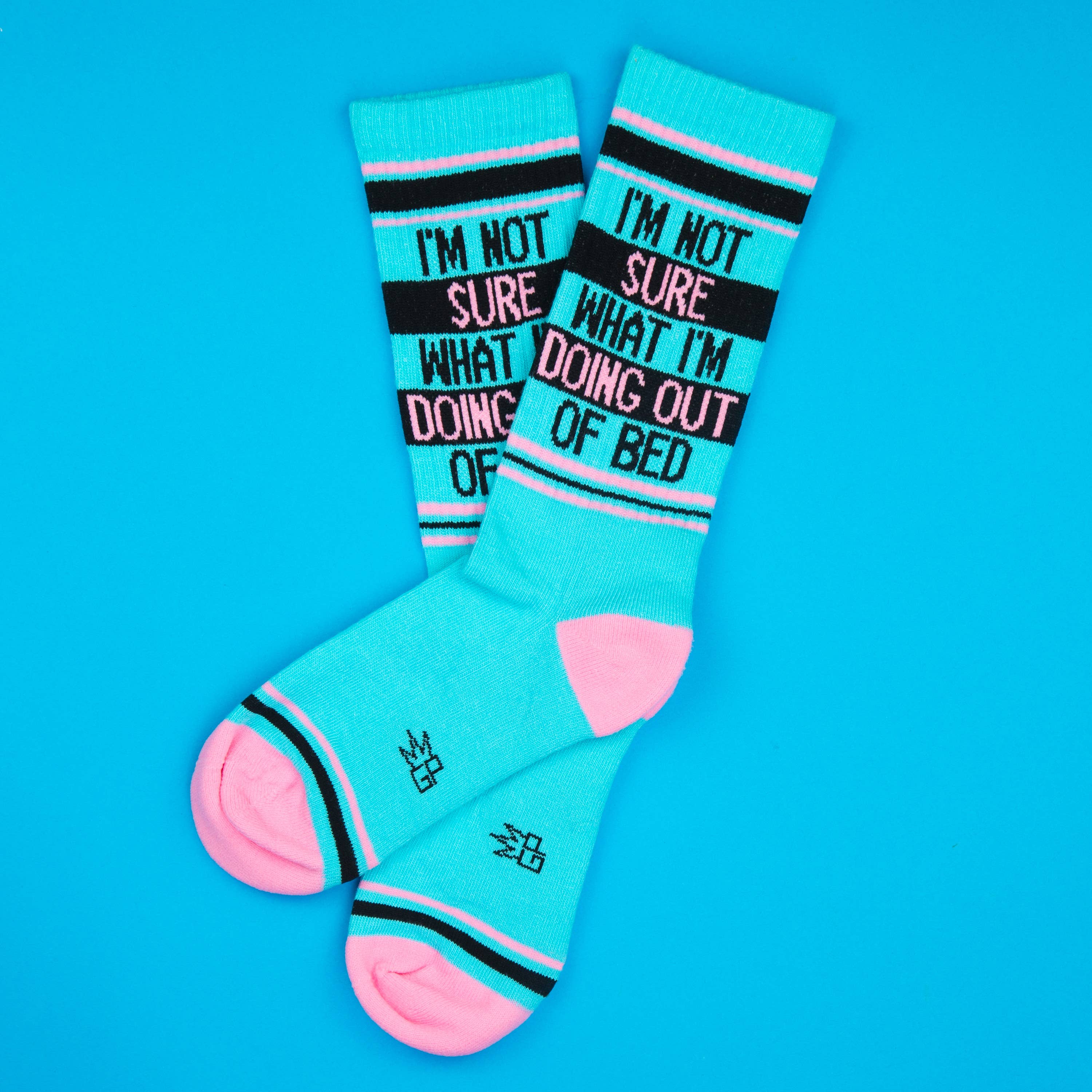 Gumball Poodle - Wholesale Socks - Unisex - I'm Not Sure What I'm Doing Out Of Bed Gym Crew Socks1