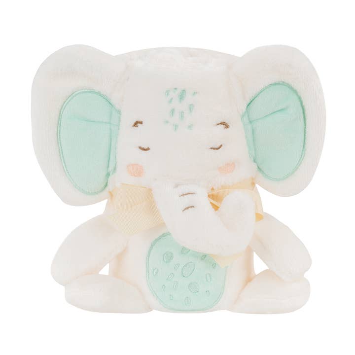 Elephant Time 3d Embroidered Gift Blanket for wholesale by Kikkaboo