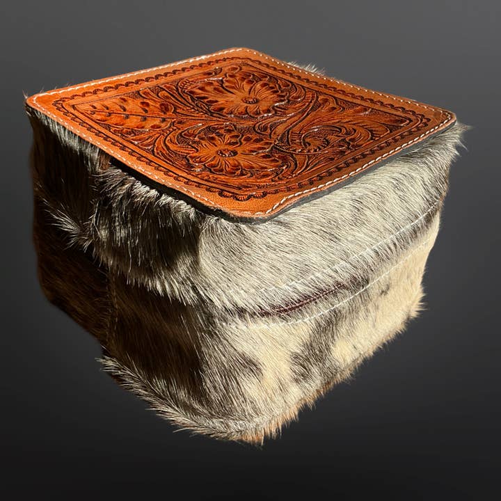 Westrian International - Wholesale Jewelry Box/Organizer - CLEARANCE Western Cowhide Tooled Leather Jewelry Box Case