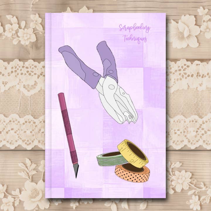 Diario per Scrapbooking Foderato di Lavanda per la vendita all'ingrosso da parte di Gilded Iris Designs, LLC
