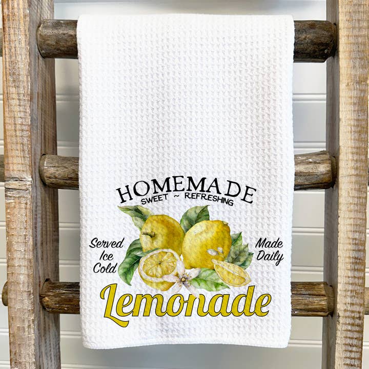 Homemade Lemonade Tea Towel for wholesale by This Joyful Home
