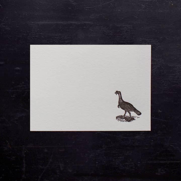 Wild Turkey Petite Cards for wholesale by Ancesserie Letterpress