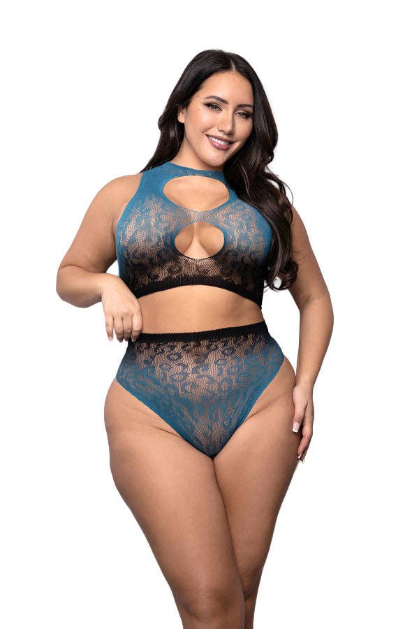 Black Blue Deep Dive Ombre Top & Panty for wholesale on Faire7