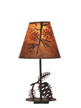 Mini Iron Pine Cone Lamp for wholesale by Coast Lamp Mfg