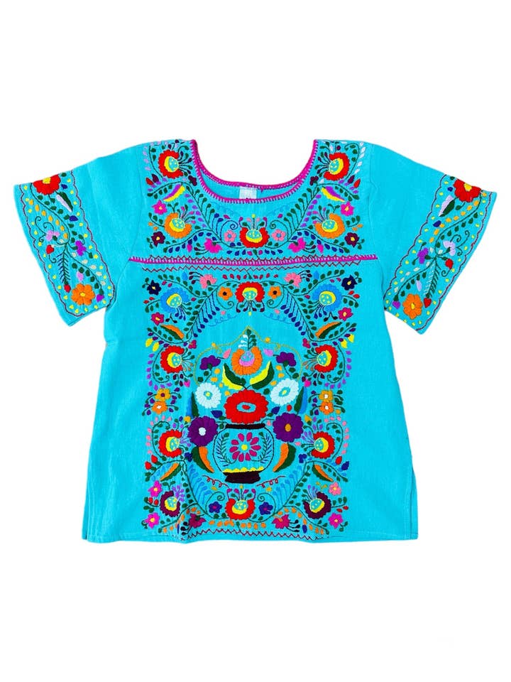 San Miguel Luxury Fine Blouse Mint for wholesale by Cielito Lindo