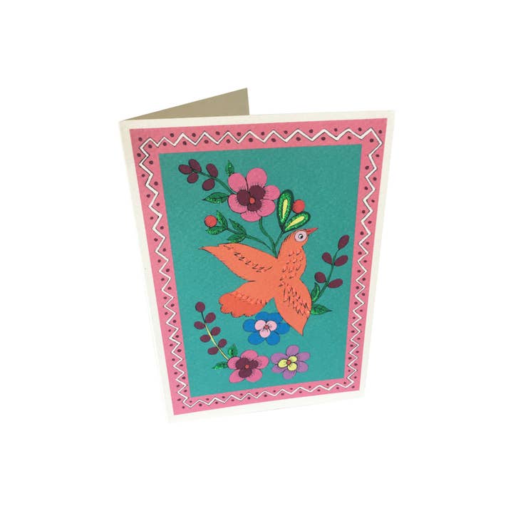 Rosie Wonders - Vente Carte de vœux classique - Carte Folk Bird2