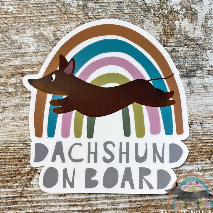 Meet Wilma - Wholesale Sticker - Car Sticker "Dachshund on board"7