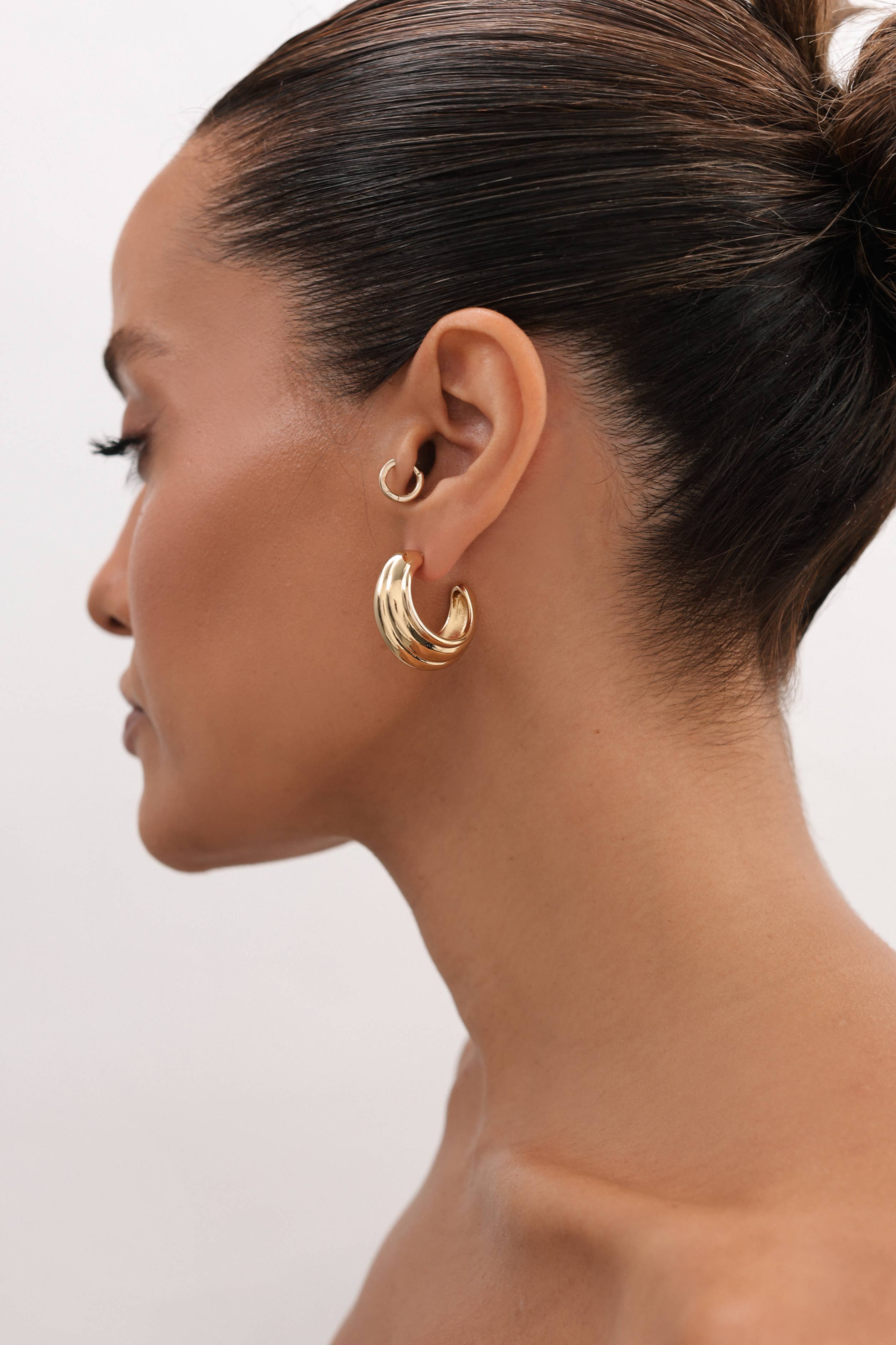 Le Cle - Wholesale Dangle Earrings - Gold Teardrop Earrings, 18K Gold Plated Stainless Steel2