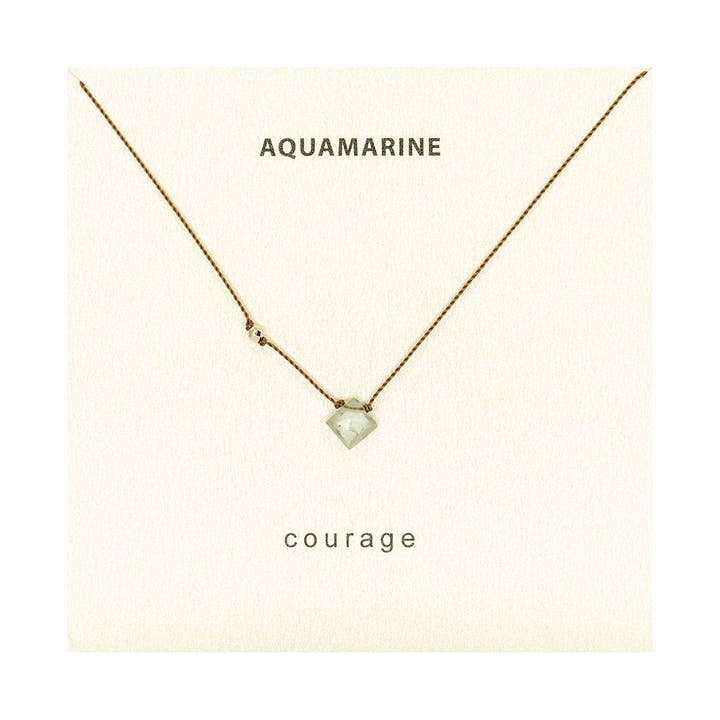 Colar Coragem de Água-marinha - Joalharia do Dia dos Namorados por atacado de Soulsilk