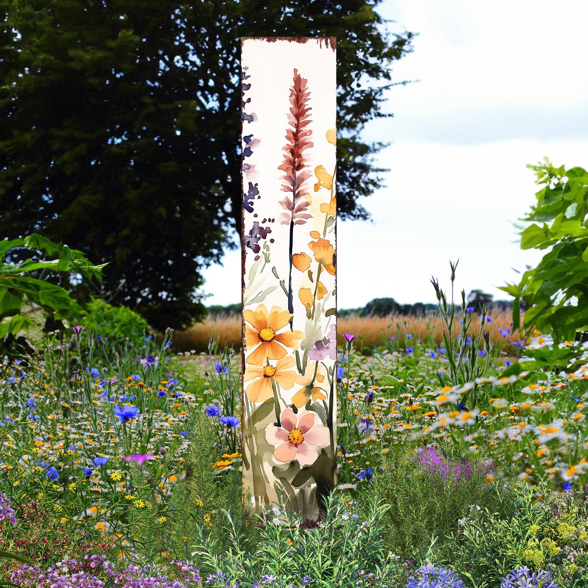 TX USA Corporation - Wholesale Garden/lawn stake - Summer Wildflower Garden Stake | Welcome Outdoor Farmhouse Floral Yard Sign7