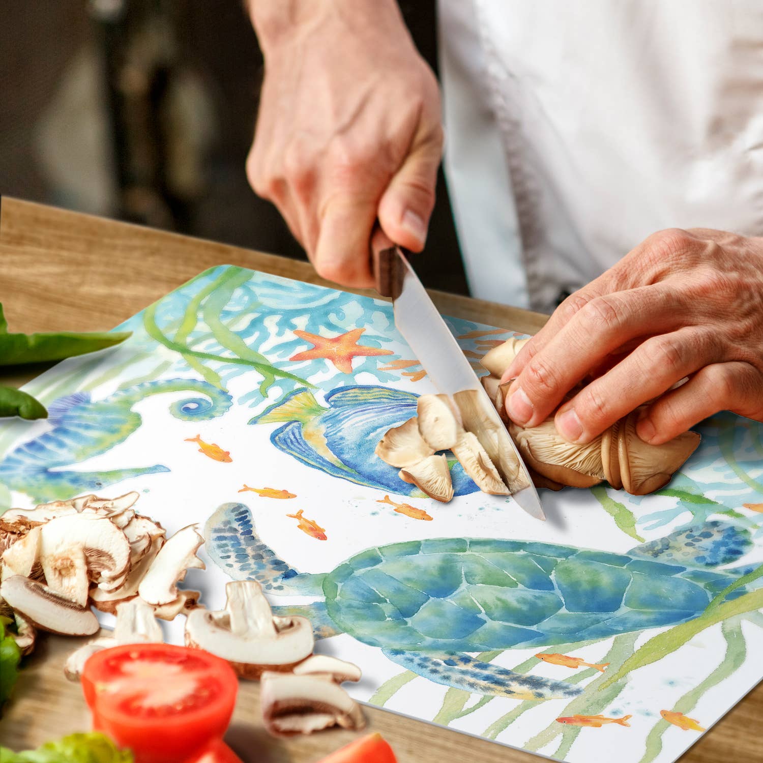 CounterArt/Highland Home/Thirstystone - Wholesale Cutting Board - Sea Life Serenade Designer Flexible Cutting Board Mat2